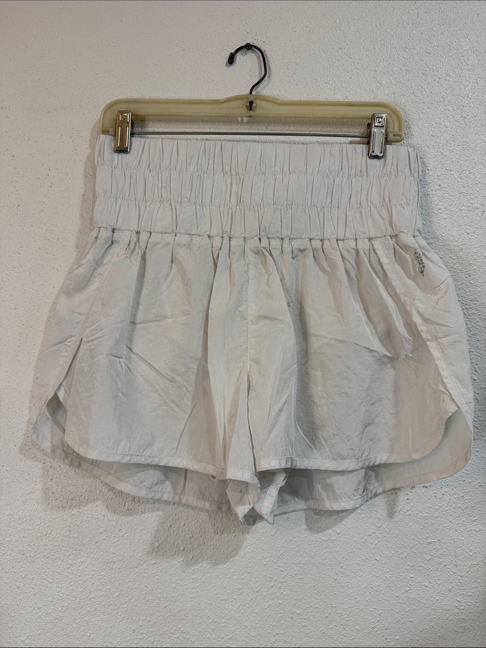 FP Movement by Free People White Smocked Waist Layered Skort